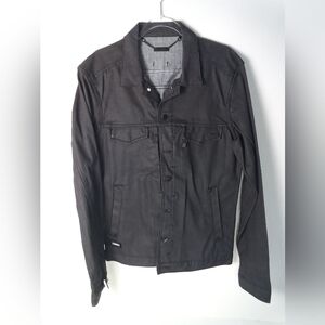 Comune Braydon Szafranski Men's Black Waxed Denim Jacket Size L